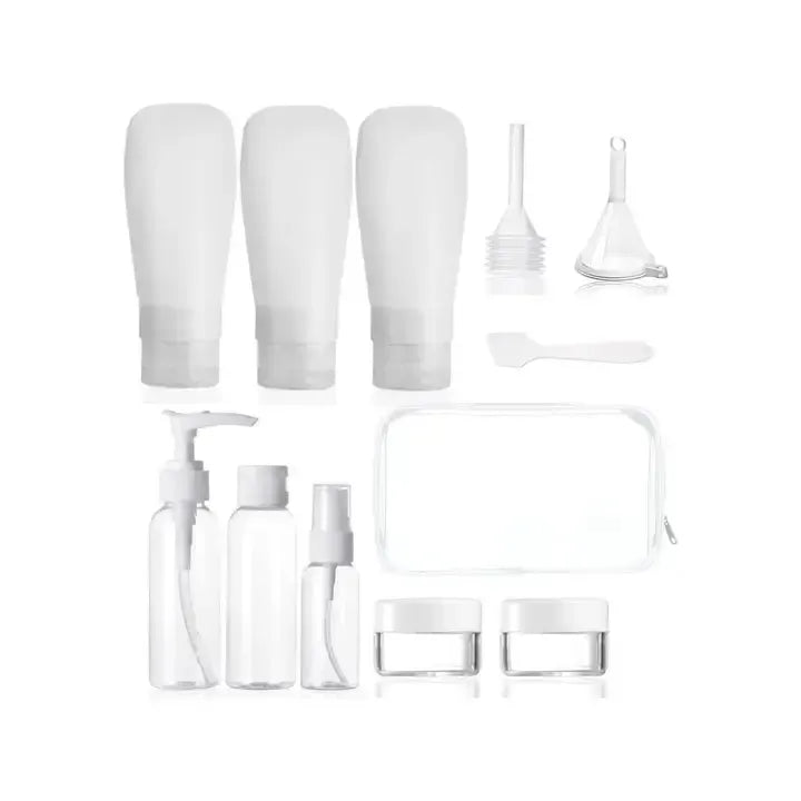 11-Piece Travel Bottle Set-Bath Accessories-Perfectly Natural Soap