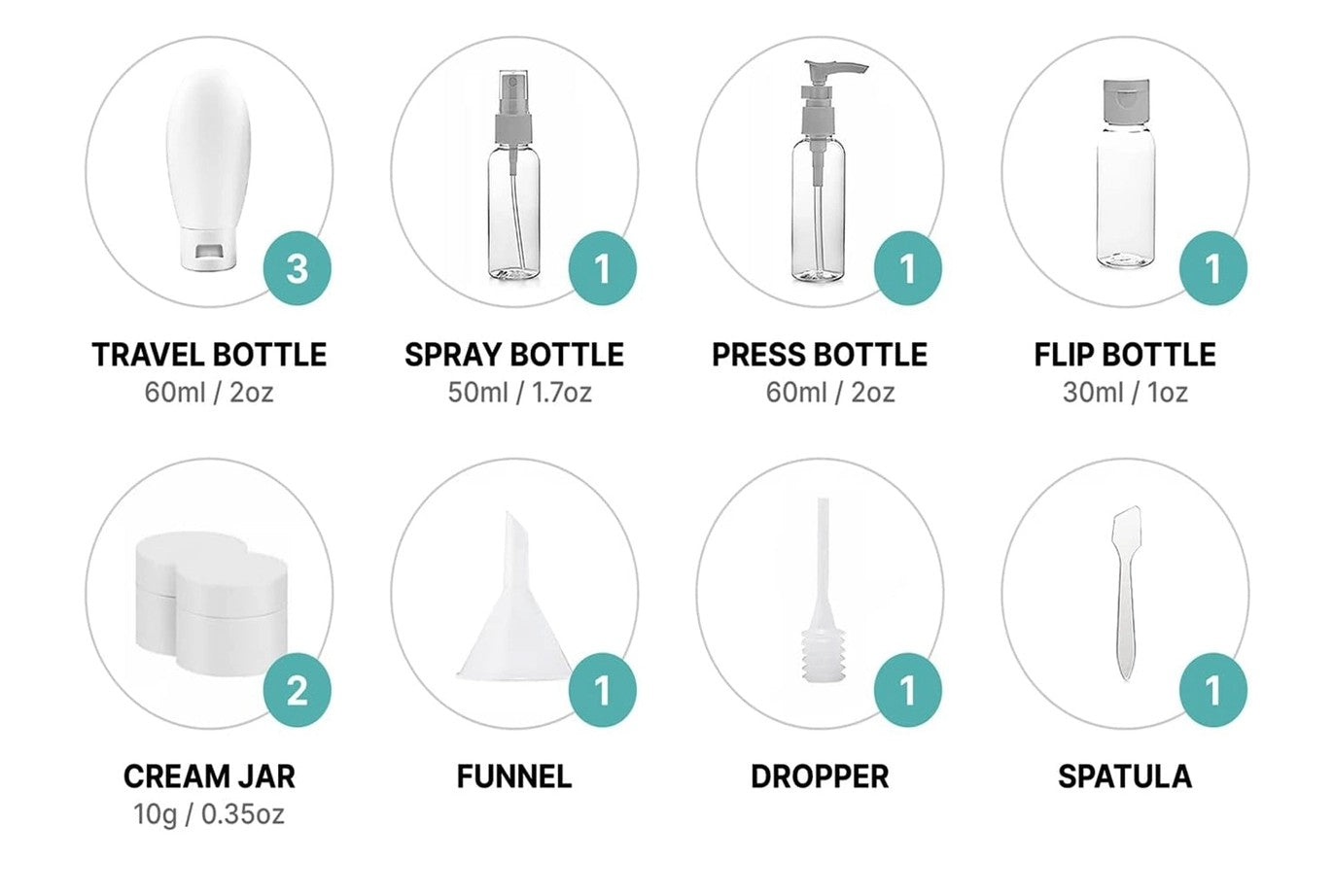 11-Piece Travel Bottle Set|Bath Accessories
