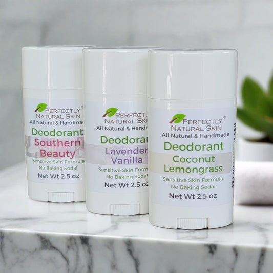 All Natural Deodorant, Sensitive Skin - Choice of Scent-Deodorant-Perfectly Natural Soap