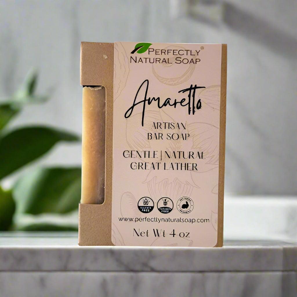 Amaretto Handmade Natural Soap Bar, 4 oz-Bar Soap-Perfectly Natural Soap