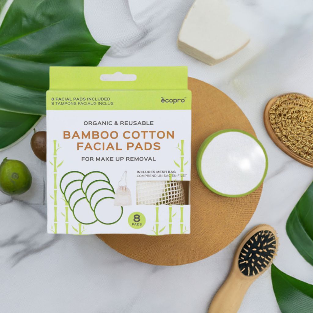 Bamboo Cotton Facial Rounds, 8 ct-Bath Accessories-Perfectly Natural Soap