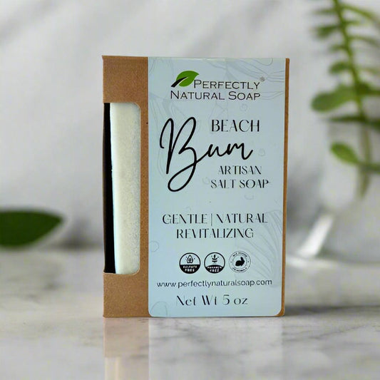 Beach Bum Handmade Natural Salt Soap Bar, 5 oz-Bar Soap-Perfectly Natural Soap