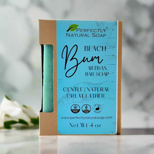 Beach Bum Handmade Natural Soap Bar, 4 oz-Bar Soap-Perfectly Natural Soap