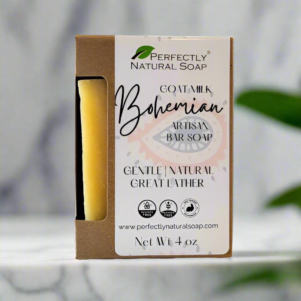 Bohemian Handmade Goat Milk Natural Soap Bar, 4 oz-Bar Soap-Perfectly Natural Soap