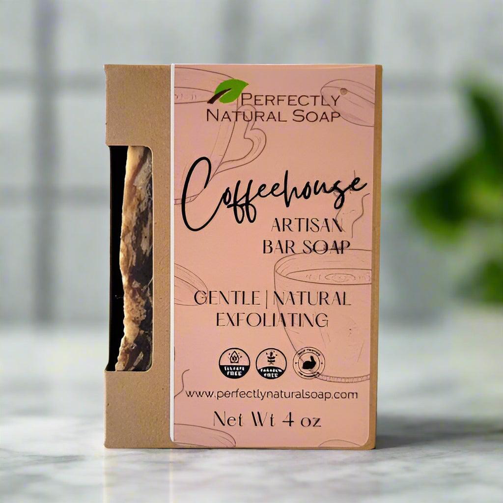 Coffeehouse Handmade Natural Soap Bar, 4 oz-Bar Soap-Perfectly Natural Soap