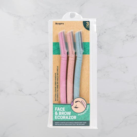 Eco Brow & Facial Detail Razor, Set of 3-Bath Accessories-Perfectly Natural Soap
