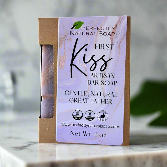 First Kiss Handmade Natural Soap Bar, 4 oz-Bar Soap-Perfectly Natural Soap