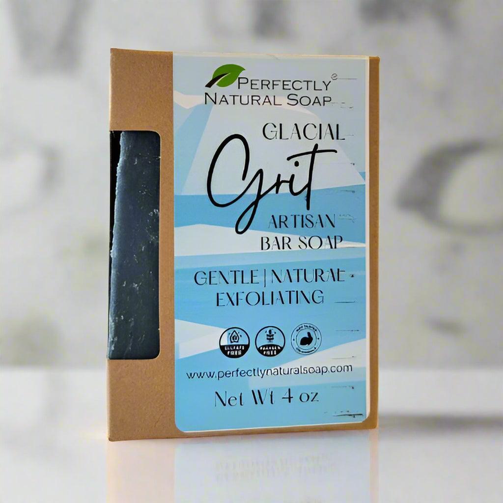 Glacial Grit Handmade Natural Soap Bar, 4 oz-Bar Soap-Perfectly Natural Soap