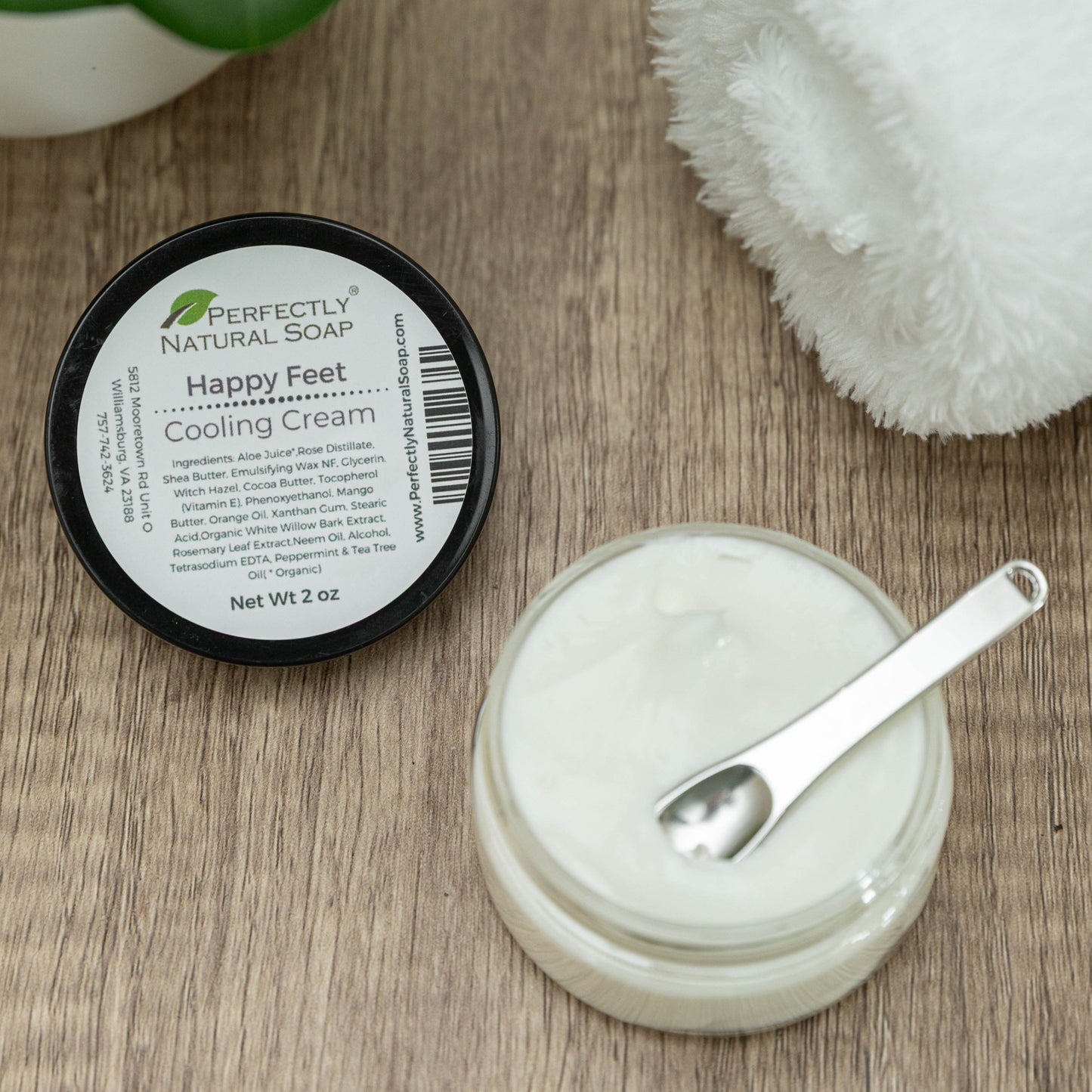 Happy Feet Cooling Foot Cream, 2 oz-Hands & Feet-Perfectly Natural Soap