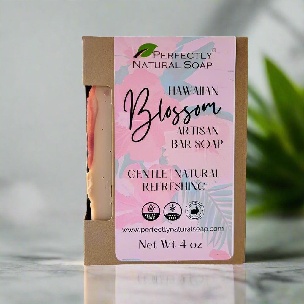 Hawaiian Blossom Handmade Natural Soap Bar, 4 oz-Bar Soap-Perfectly Natural Soap