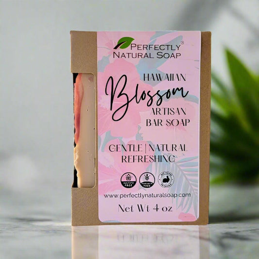 Hawaiian Blossom Handmade Natural Soap Bar, 4 oz-Bar Soap-Perfectly Natural Soap