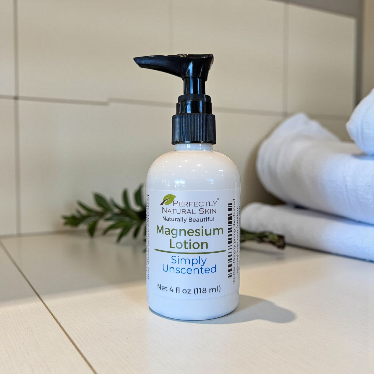 Magnesium Lotion - Choice of scent, 4 oz-Lotions-Perfectly Natural Soap