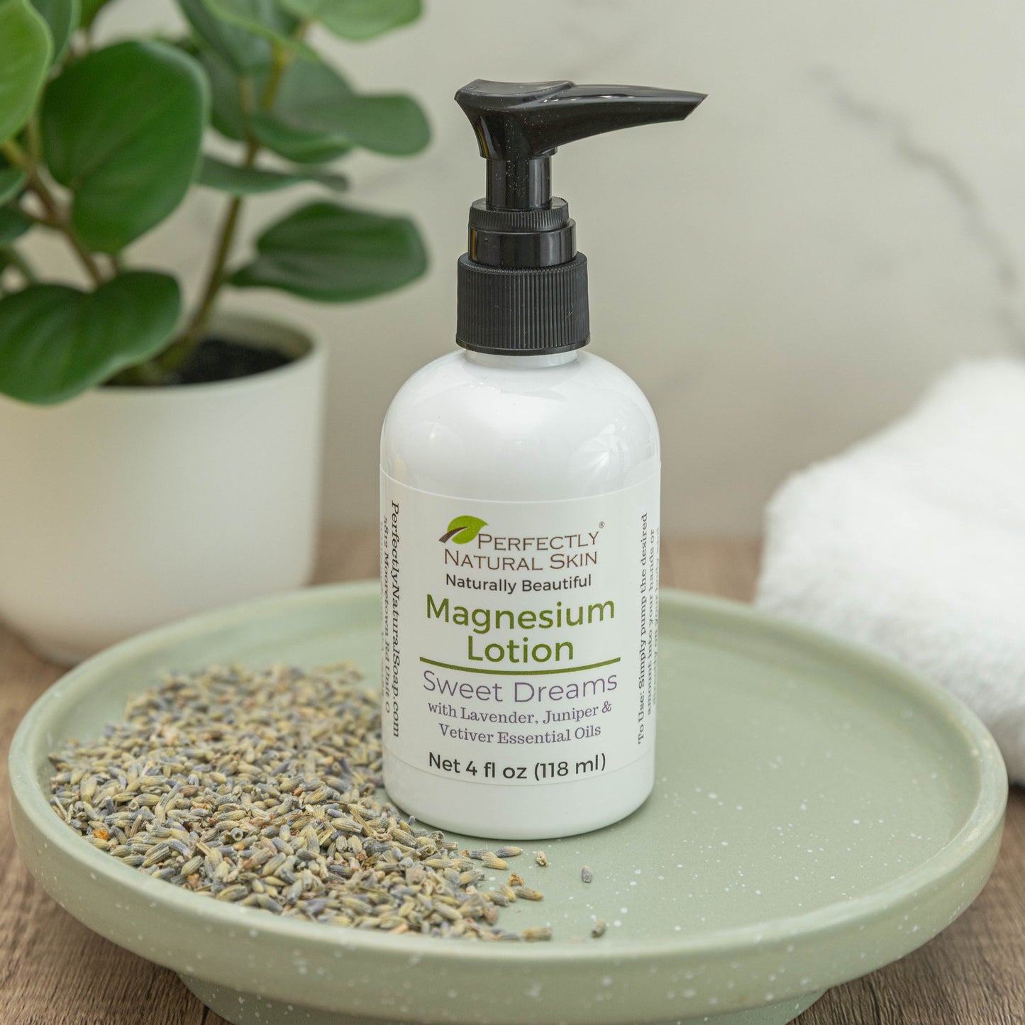 Magnesium Lotion - Sweet Dreams, 4 oz-Lotions-Perfectly Natural Soap