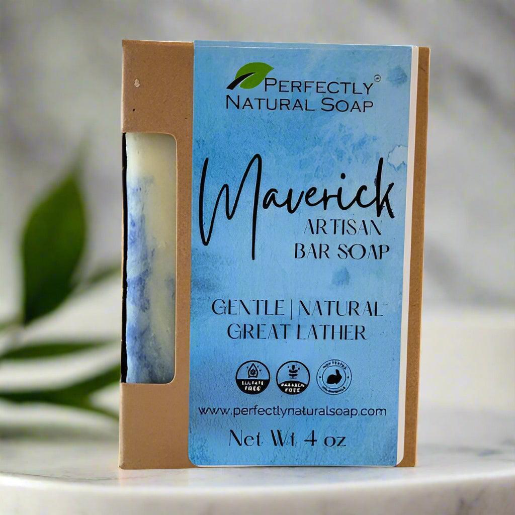 Maverick Natural Handmade Natural Soap Bar, 4 oz-Bar Soap-Perfectly Natural Soap