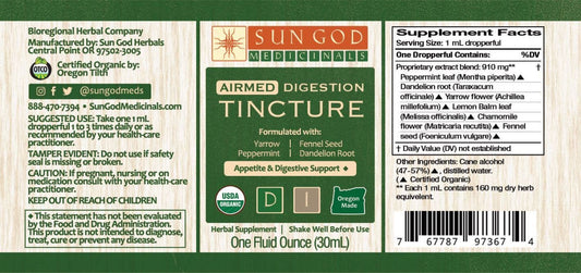 Organic Airmed Digestion Tincture 1oz-Apothecary-Perfectly Natural Soap