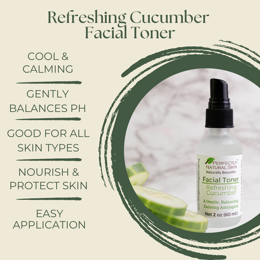 Refreshing Cucumber Facial Toner 2 oz-Facial Care-Perfectly Natural Soap