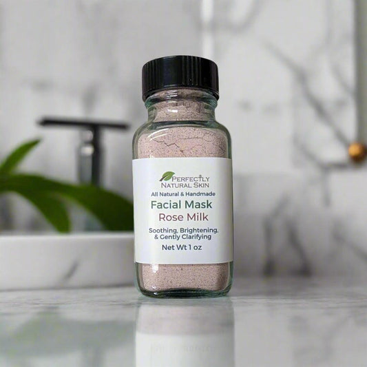 Rose Milk Soothing & Brightening Facial Clay Mask-Facial Care-Perfectly Natural Soap