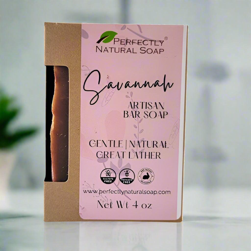 Savannah Bar Handmade Natural Soap Bar, 4 oz-Bar Soap-Perfectly Natural Soap