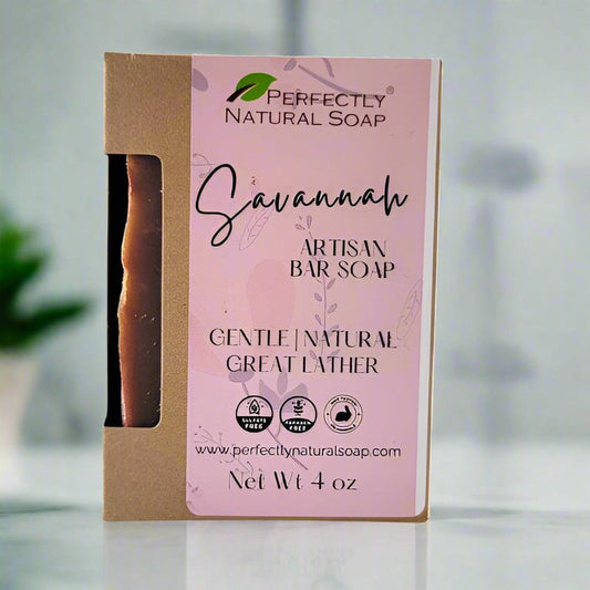 Savannah Bar Handmade Natural Soap Bar, 4 oz-Bar Soap-Perfectly Natural Soap