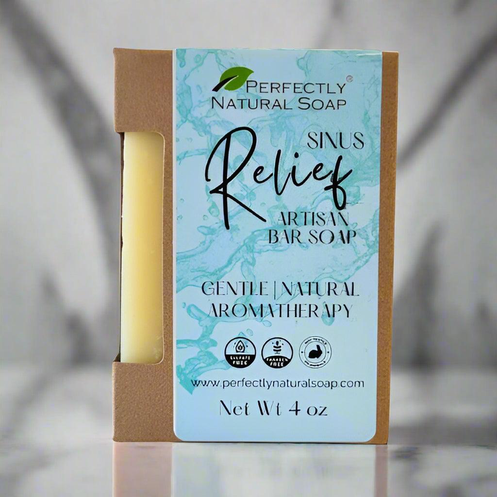 Sinus Relief Natural Soap Bar, 4 oz-Bar Soap-Perfectly Natural Soap