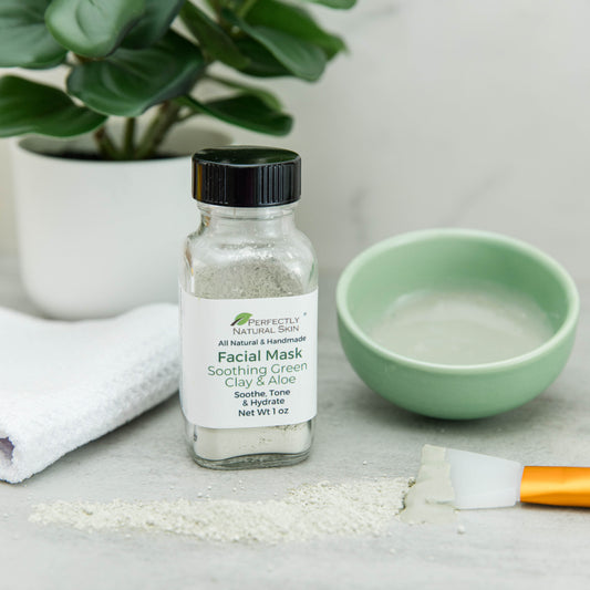 Soothing Green Clay & Aloe Facial Mask-Facial Care-Perfectly Natural Soap