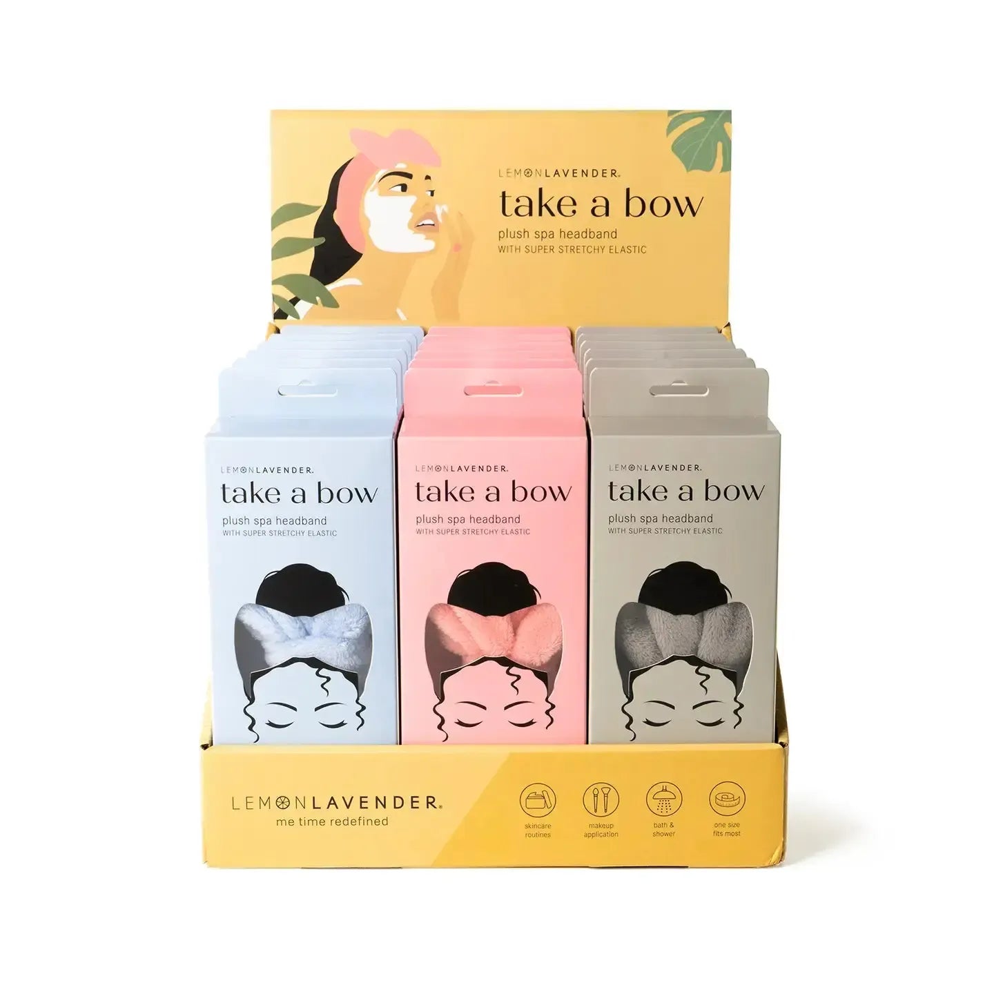 Take A Bow Ultra Plush Spa Headband, Choice of Color-Bath Accessories-Perfectly Natural Soap