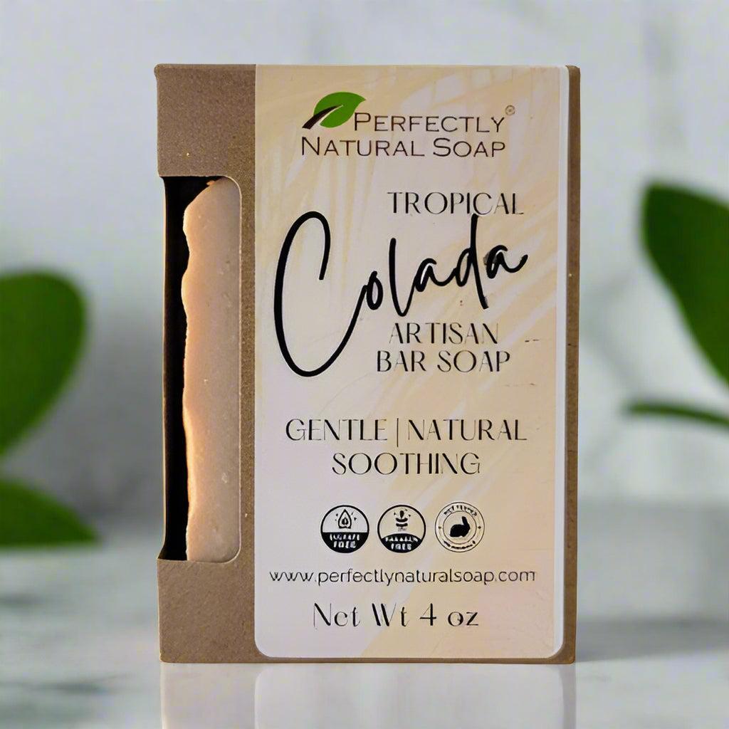 Tropical Colada Handmade Natural Bar Soap, 4 oz-Bar Soap-Perfectly Natural Soap