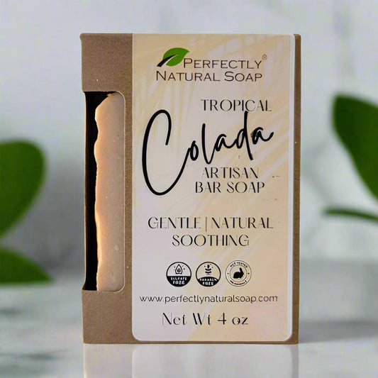 Tropical Colada Handmade Natural Bar Soap, 4 oz-Bar Soap-Perfectly Natural Soap