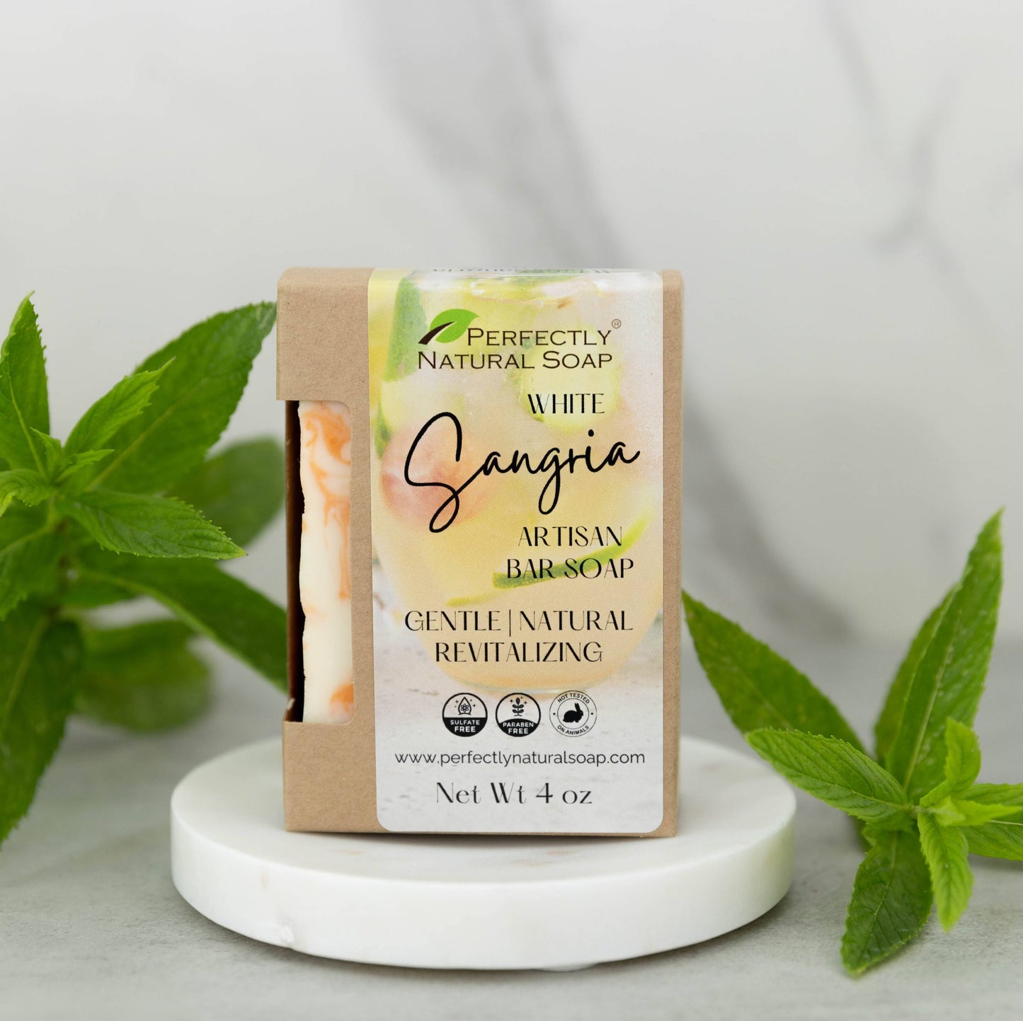 White Sangria Handmade Natural Soap Bar, 4 oz - Seasonal-Bar Soap-Perfectly Natural Soap