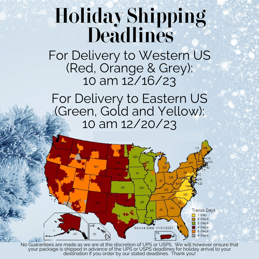 Holiday Shipping Deadlines 2023