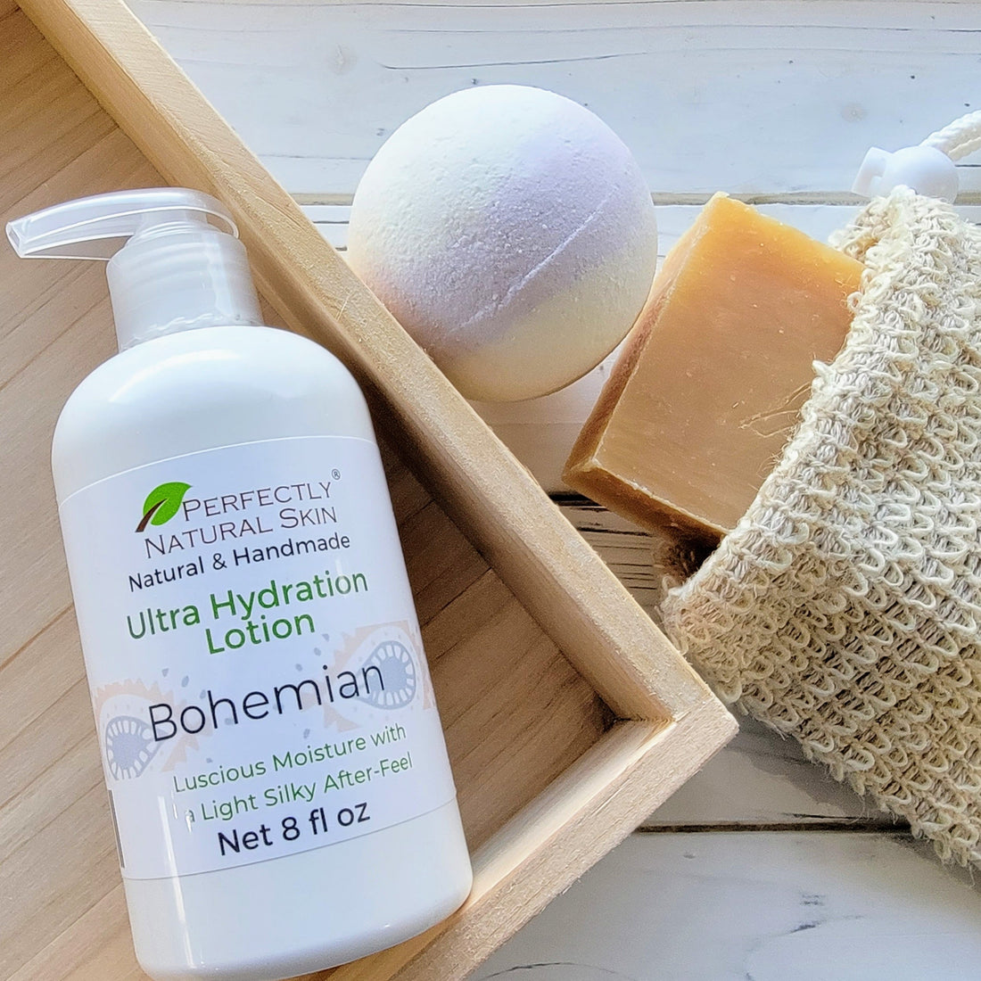 Handcrafted body lotion and artisan soap - thoughtful self-care gift set