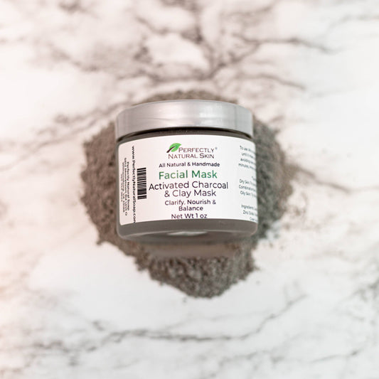 Activated Charcoal & Clay Facial Mask-Facial Care-Perfectly Natural Soap