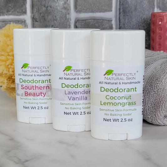 All Natural Deodorant, Sensitive Skin - Choice of Scent-Deodorant-Perfectly Natural Soap