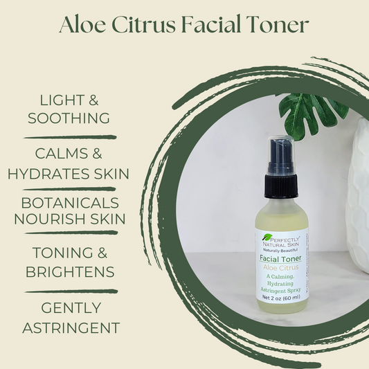 Aloe Citrus Facial Toner 2 oz-Facial Care-Perfectly Natural Soap