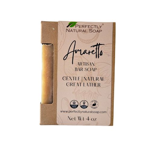 Amaretto Handmade Natural Soap Bar, 4 oz-Bar Soap-Perfectly Natural Soap