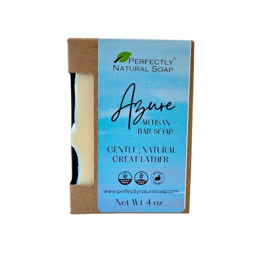 Azure Natural Handmade Natural Soap Bar, 4 oz-Bar Soap-Perfectly Natural Soap