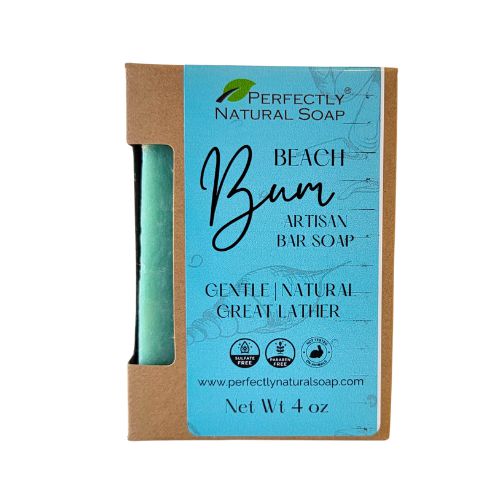 Beach Bum Handmade Natural Soap Bar, 4 oz-Bar Soap-Perfectly Natural Soap