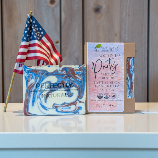 Boston Tea Party Natural Artisan Bar Soap, 4 oz (Limited Edition)-Bar Soap-Perfectly Natural Soap