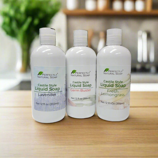 Castile Style Liquid Soap - Choice of Scent-Liquid & Foaming Soap-Perfectly Natural Soap