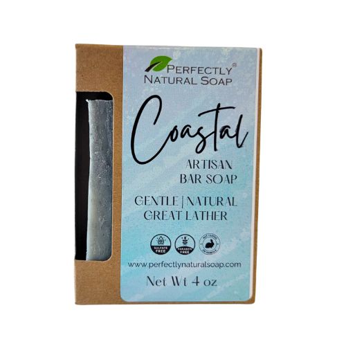 Coastal Handmade Natural Soap Bar, 4 oz-Bar Soap-Perfectly Natural Soap