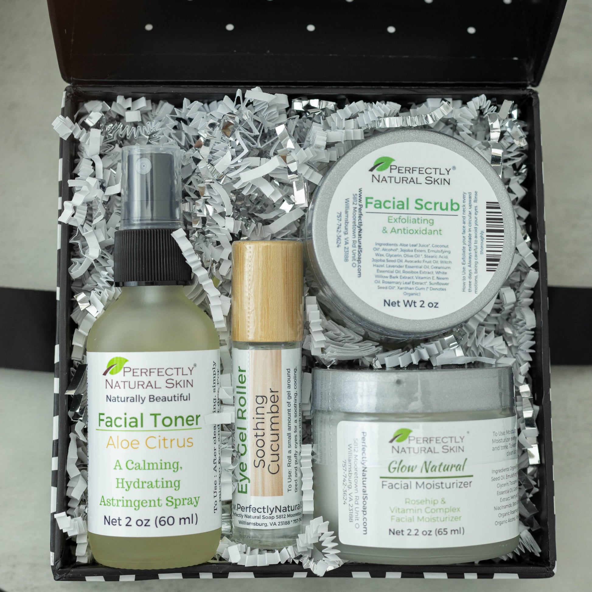 Facial Favorites Ribbon Box Gift Set-Gift Sets / Certificates-Perfectly Natural Soap