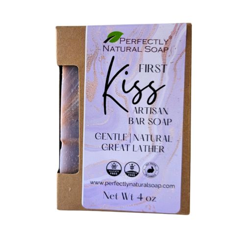 First Kiss Handmade Natural Soap Bar, 4 oz-Bar Soap-Perfectly Natural Soap