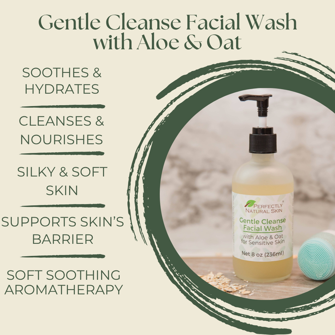 Gentle Cleanse Facial Wash with Aloe & Oat, 8 oz-Facial Care-Perfectly Natural Soap