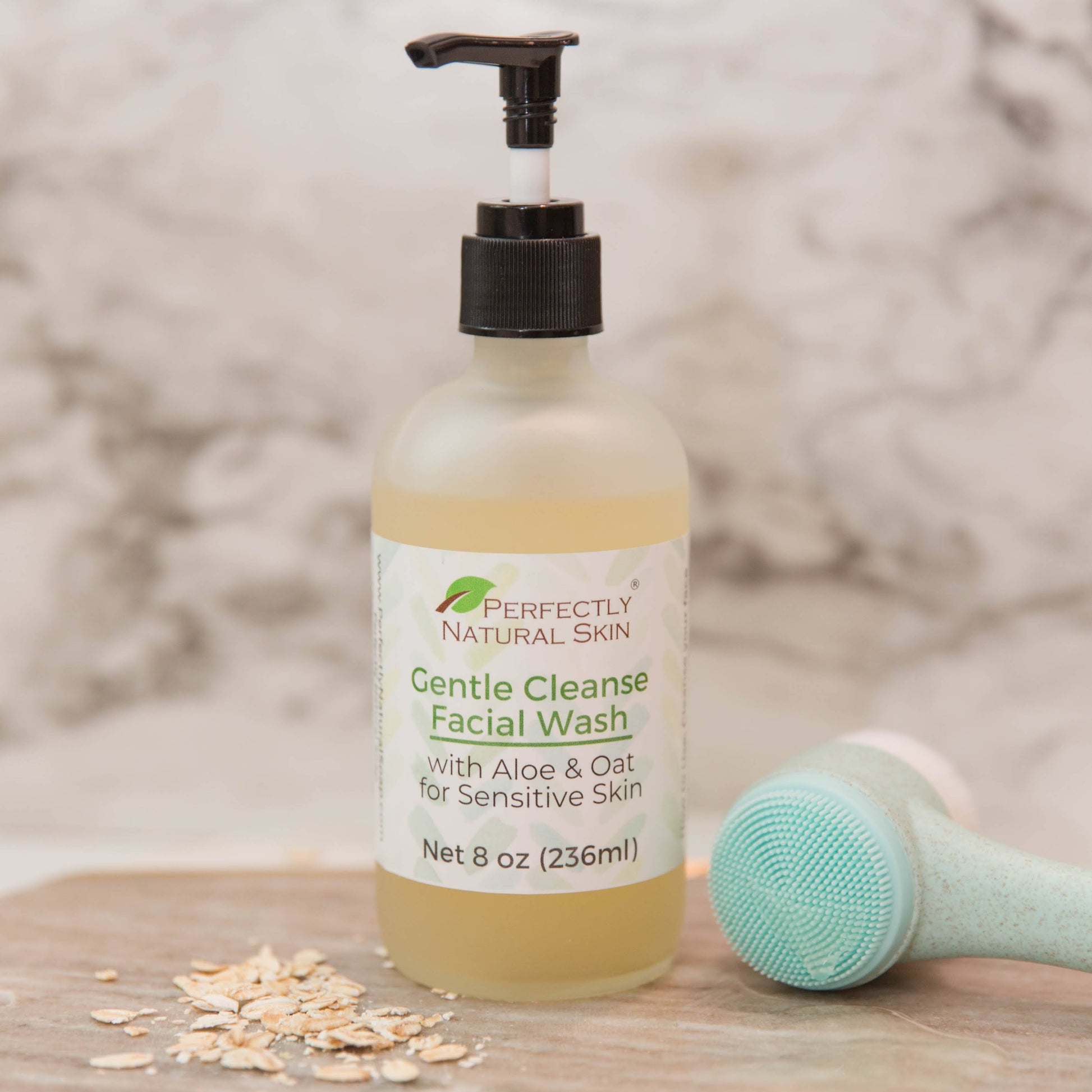 Gentle Cleanse Facial Wash with Aloe & Oat, 8 oz-Facial Care-Perfectly Natural Soap