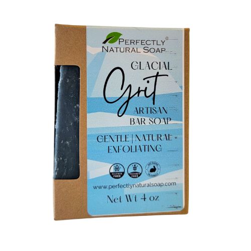 Glacial Grit Handmade Natural Soap Bar, 4 oz-Bar Soap-Perfectly Natural Soap