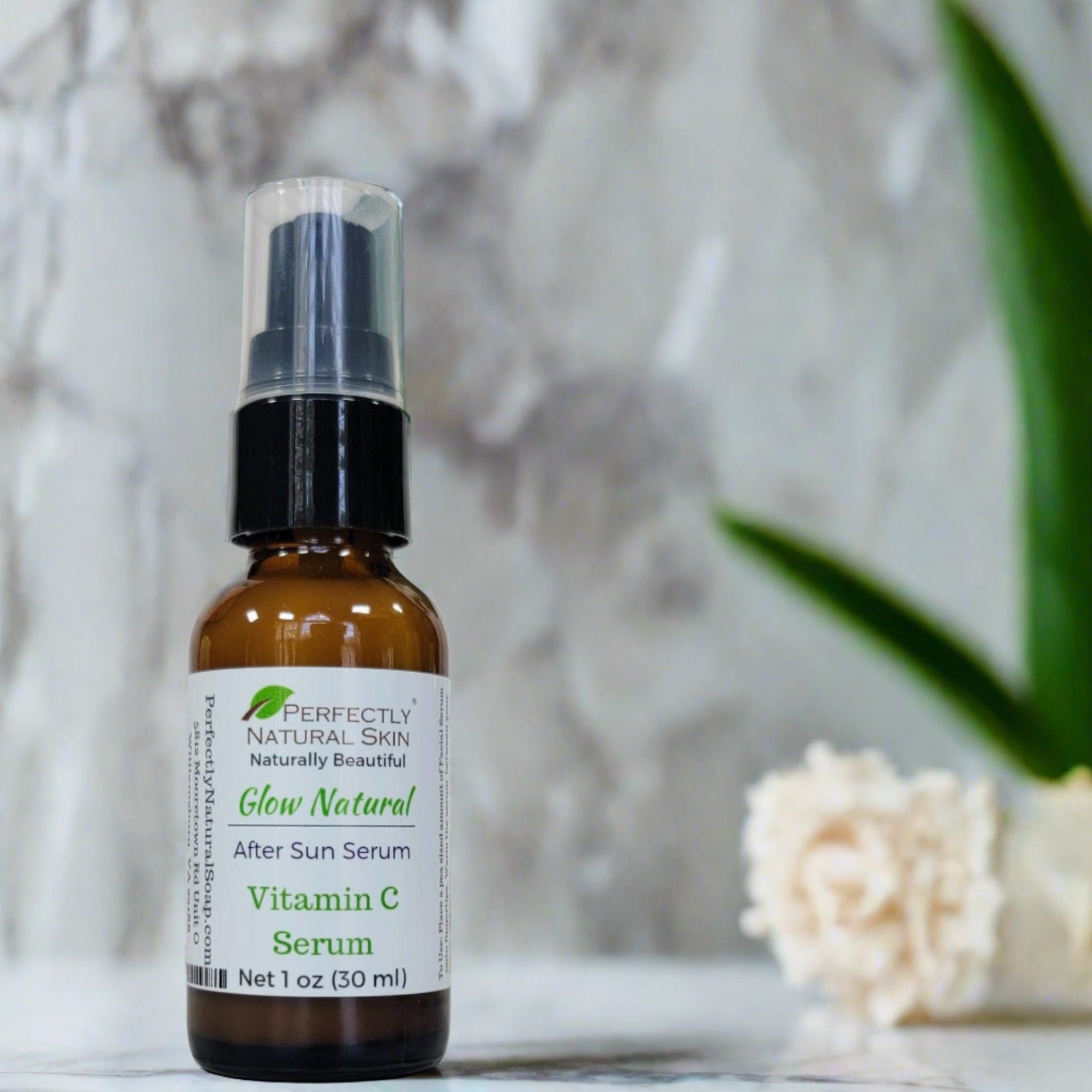 Glow Natural After Sun Facial Serum, 1oz Perfectly Natural Soap