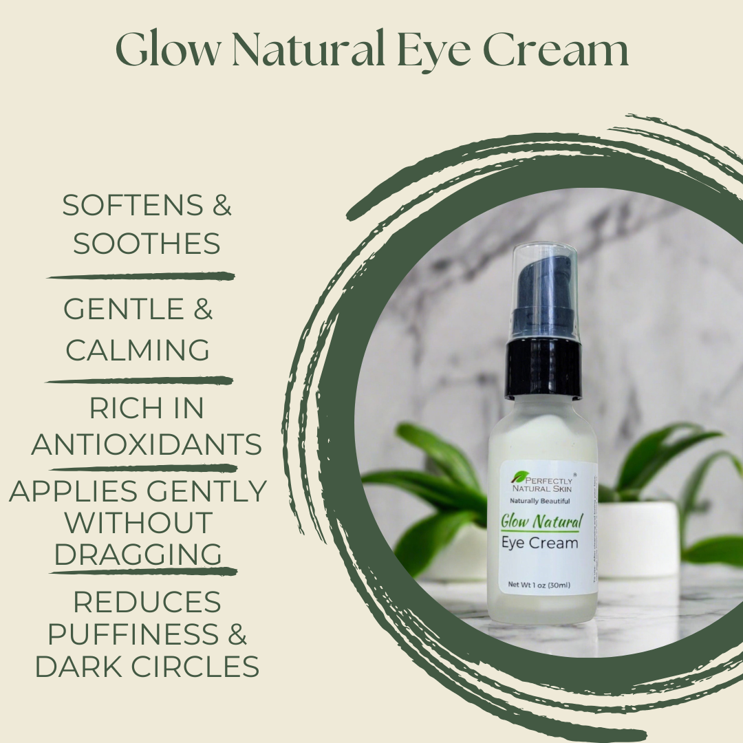 Glow Natural Eye Cream, 1 oz-Facial Care-Perfectly Natural Soap