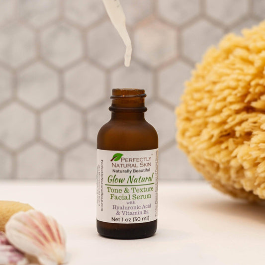 Glow Natural Tone & Texture Facial Serum, 1oz-Facial Care-Perfectly Natural Soap