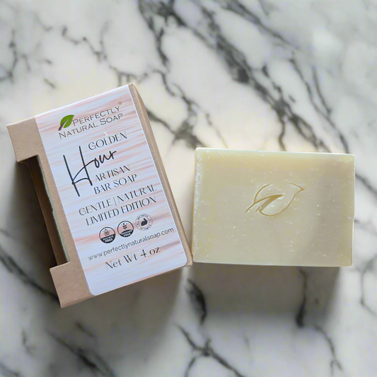 Golden Hour Handmade Natural Soap Bar, 4 oz (Limited Edition)-Bar Soap-Perfectly Natural Soap