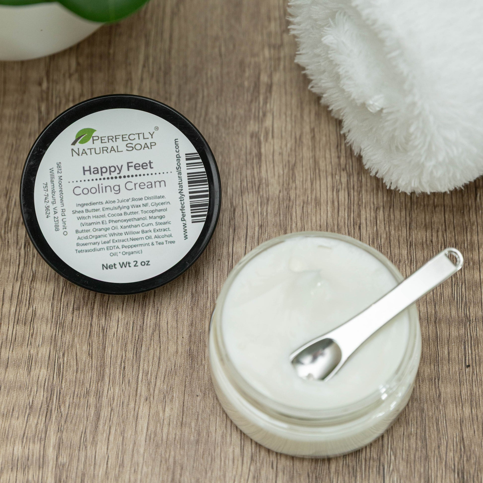 Happy Feet Cooling Foot Cream, 2 oz-Hands & Feet-Perfectly Natural Soap